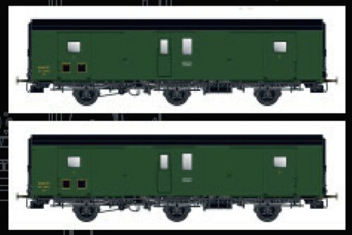 LS Models MW102 2er Set Packwagen Dqd2m SNCF, Ep.IIIb, Schlußlicht